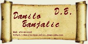 Danilo Banjalić vizit kartica